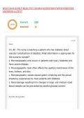 WGU D444 ADULT HEALTH 1 EXAM 4 QUESTIONS WITH VERIFIED ANSWERS LATEST&comma;100&percnt;CORRECT