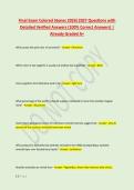 Final Exam Colored Stones 2026&vert;2027 Questions with &NewLine;Detailed Verified Answers &lpar;100&percnt; Correct Answers&rpar; &vert; &NewLine;Already Graded A&plus;