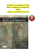 Test Bank For An Introduction to Brain and Behavior 7th Edition By Bryan Kolb and Ian Q&period; Whishaw Chapters 1-16 Complete Newest Version