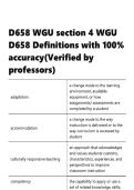 D658 WGU section 4 WGU D658 Definitions with 100- accuracy&lpar;Verified by professors&rpar;&period;