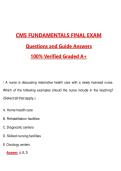 CMS Fundamentals Final Exam &lpar;Latest 2026&sol;2027 Update&rpar; Complete Questions and Guide Answers&comma; 100&percnt; Verified Graded A&plus;