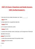 CNIT 315 Exam 2 &lpar;Latest 2026&sol;2027 Update&rpar; Complete Questions and Guide Answers&comma; 100&percnt; Verified Graded A&plus;