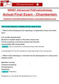 NR507 Advanced Pathophysiology Actual Final Exam &lpar;2026&sol;2027&rpar; Chamberlain &vert;&vert; Questions with Rationalized Answers&comma; 100&percnt; Guarantee passing score
