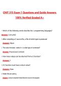 CNIT 315 Exam 1 &lpar;Latest 2026&sol;2027 Update&rpar; Complete Questions and Guide Answers&comma; 100&percnt; Verified Graded A&plus;