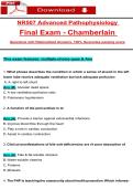 NR507 Advanced Pathophysiology Final Exam &lpar;2026&sol;2027&rpar; Chamberlain &vert;&vert; Questions with Rationalized Answers&comma; 100&percnt; Guarantee passing score