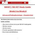 NR507&sol; NR 507 Study Guide &vert; Week 5 to Week 8 Advanced Pathophysiology &lpar;2026&sol;2027&rpar; Chamberlain &vert;&vert; Questions with Rationalized Answers&comma; 100&percnt; Guarantee passing score