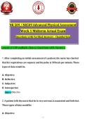 NR 509 &sol; NR509 Advanced Physical Assessment Week 1 Midterm Actual Exam 2026&sol;2027 Consist of 100 multiple choices Questions with Verified Answers - Chamberlain