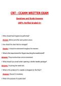 CNT CCAHM Written Exam &lpar;Latest 2026&sol;2027 Update&rpar; Complete Questions and Guide Answers&comma; 100&percnt; Verified Graded A&plus;