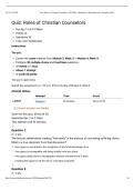 HSCO 506 Module 4 Quiz&colon; Roles of Christian Counselors &vert; Full Questions and Answers &vert; 2026 Update &vert; Verified 100&percnt; Score&period;