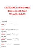 CS6250 Exam 2 &ndash; Lesson 8 Quiz &lpar;Latest 2026&sol;2027 Update&rpar; Complete Questions and Guide Answers&comma; 100&percnt; Verified Graded A&plus;