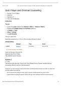 HSCO 506 Module 6 Quiz&colon; Prayer and Christian Counseling &vert; Full Questions and Answers &vert; 2026 Update &vert; Verified 100&percnt; Score&period;