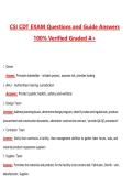 CSI CDT Exam &lpar;Latest 2026&sol;2027 Update&rpar; Complete Questions and Guide Answers&comma; 100&percnt; Verified Graded A&plus;