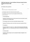 ECBA Exam Questions &vert; Entry Certificate in Business Analysis Practice Questions & Answers 2026