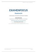 Examenfocus Staatsrecht &vert; UGent 