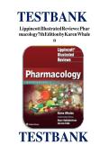 Test bank for lippincott illustrated reviews Pharmacology 7th Ed Whalen all 48 chapters complete