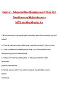 Exam 2 &num; Advanced Health Assessment 532 &lpar;Latest 2026&sol;2027 Update&rpar; Complete Questions and Guide Answers&comma; 100&percnt; Verified Graded A&plus;