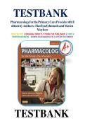 Test Bank for Pharmacology for the Primary Care Provider&comma; 4th Edition by Marilyn Edmunds and Maren Mayhew all  73 chapters complete