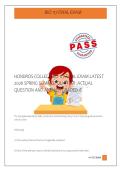 HONDROS COLLEGE BIO 117 FINAL EXAM LATEST &NewLine;2026 SPRING SUMMER QUARTER &colon;ACTUAL &NewLine;QUESTION AND ANSWER GRADED A 