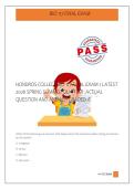 HONDROS COLLEGE BIO 117 FINAL EXAM 1 LATEST &NewLine;2026 SPRING SUMMER QUARTER &colon;ACTUAL &NewLine;QUESTION AND ANSWER GRADED A &NewLine; 