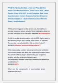 PALS Red Cross Cardiac Arrest and Post-Cardiac &NewLine;Arrest Care PreAssessment Exam Latest 2026 &vert;&vert; Most &NewLine;Recent Exam 2026-2027 Actual Complete Real Exam &NewLine;Questions And Correct Answers &lpar;Verified Answers&rpar; &NewLine;Already Graded A&plus; &vert; Guaranteed Success&excl;&excl; Newest &NewLine;Ex