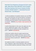 PALS Red Cross Respiratory Emergencies Exam Latest &NewLine;2026 &vert;&vert; Most Recent Exam 2026-2027 Actual Complete &NewLine;Real Exam Questions And Correct Answers &lpar;Verified &NewLine;Answers&rpar; Already Graded A&plus; &vert; Guaranteed Success&excl;&excl; &NewLine;Newest Exam &vert; Just Released&excl;&excl;