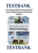  test bank for Introduction to Biotechnology 4th Edition by William Thieman and Michael Palladino&period; all 13 chapters complete