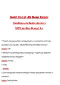 Gold Coast 45 Hour Exam &lpar;Latest 2026&sol;2027 Update&rpar; Complete Questions and Guide Answers&comma; 100&percnt; Verified Graded A&plus;
