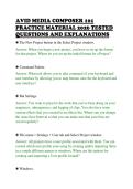 AVID MEDIA COMPOSER 101 &NewLine;PRACTICE MATERIAL 2026 TESTED &NewLine;QUESTIONS AND EXPLANATIONS