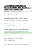 AVID MEDIA COMPOSER 101 &NewLine;QUESTION BANK 2026 ACCURATE &NewLine;SOLUTIONS GRADED A&plus;