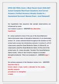 SPCE 630 FINAL Exam &vert;&vert; Most Recent Exam 2026-2027 &NewLine;Actual Complete Real Exam Questions And Correct &NewLine;Answers &lpar;Verified Answers&rpar; Already Graded A&plus; &vert; &NewLine;Guaranteed Success&excl;&excl; Newest Exam &vert; Just Released&excl;&excl;