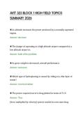 AVIT 323 BLOCK 1 HIGH-YIELD TOPICS &NewLine;SUMMARY 2026