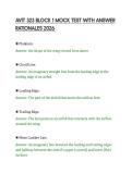 AVIT 323 BLOCK 1 MOCK TEST WITH ANSWER &NewLine;RATIONALES 2026
