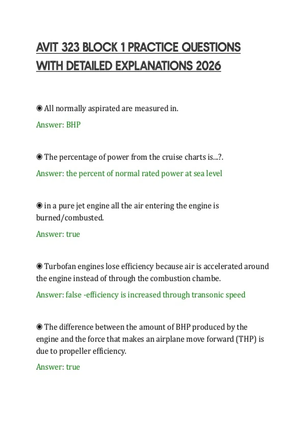 AVIT 323 BLOCK 1 PRACTICE QUESTIONS WITH DETAILED EXPLANATIONS 2026 ...