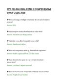AVIT 323-255 ORAL EXAM 3 COMPREHENSIVE &NewLine;STUDY GUIDE 2026