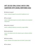 AVIT 323-255 ORAL EXAM 3 MOCK ORAL &NewLine;QUESTIONS WITH MODEL RESPONSES 2026 