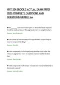 AVIT 324 BLOCK 2 ACTUAL EXAM PAPER &NewLine;2026 COMPLETE QUESTIONS AND &NewLine;SOLUTIONS GRADED A&plus; 