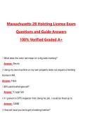 Massachusetts 2B Hoisting License Exam &lpar;Latest 2026&sol;2027 Update&rpar; Complete Questions and Guide Answers&comma; 100&percnt; Verified Graded A&plus;