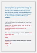 Washington State Food Handlers Exam Complete Test &NewLine;&comma; Practice Questions&comma; Verified Answer Key&comma; and Study &NewLine;Guide for &lpar;Latest 2026 Edition&rpar; &vert;&vert; Most Recent Exam &NewLine;2026-2027 Actual Complete Real Exam Questions And &NewLine;Correct Answers &lpar;Verified Answers&rpar; Already