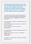 WGU D430 Scenario Based Question Practice EXAM&comma; &NewLine;MOST TESTED QUESTIONS &vert;&vert; MOST RECENT  EXAM &NewLine;2026-2027 ACTUAL COMPLETE  REAL EXAM  &NewLine;QUESTIONS AND CORRECT ANSWERS &lpar;VERIFIED &NewLine;ANSWERS&rpar; ALREADY GRADED A&plus; &vert; GUARANTEED                &NewLine;SUCCESS&excl;&excl; NEWEST EXAM