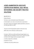 AZURE ADMINISTRATOR ASSOCIATE &NewLine;CERTIFICATION RENEWAL 2026 VIRTUAL &NewLine;NETWORKING AND SECURITY PRACTICE &NewLine;SOLUTIONS 