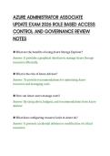 AZURE ADMINISTRATOR ASSOCIATE &NewLine;UPDATE EXAM 2026 ROLE BASED ACCESS &NewLine;CONTROL AND GOVERNANCE REVIEW &NewLine;NOTES