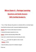 Micro Exam 6 Portage Learning &lpar;Latest 2026&sol;2027 Update&rpar; Complete Questions and Guide Answers&comma; 100&percnt; Verified Graded A&plus;