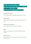 AXIS CERTIFICATION SYSTEM &NewLine;CONFIGURATION AND IMPLEMENTATION &NewLine;ASSESSMENT TEST PAPER &NewLine;COMPREHENSIVE STUDY RESOURCE