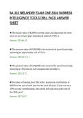 BA 323 EXAM 2 2026 BUSINESS INTELLIGENCE &NewLine;TOOLS DRILL PACK ANSWER SHEET