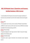 MIS 180 Meader Exam 2 &lpar;Latest 2026&sol;2027 Update&rpar; Complete Questions and Guide Answers&comma; 100&percnt; Verified Graded A&plus;