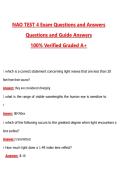 NAO TEST 4 Complete Questions and Guide Answers&comma;&lpar;Latest 2026&sol;2027 Update&rpar; 100&percnt; Verified Graded A&plus;