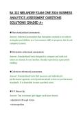 BA 323 EXAM 3 2026 BUSINESS ANALYTICS &NewLine;ASSESSMENT QUESTIONS SOLUTIONS &NewLine;GRADED A&plus; 