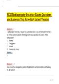 HESI Radiography Practice Exam Questions and Answers Top Rated A&plus; Latest Version&period;