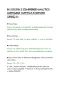 BA 323 EXAM 2 2026 BUSINESS ANALYTICS &NewLine;ASSESSMENT QUESTIONS SOLUTIONS &NewLine;GRADED A&plus; 