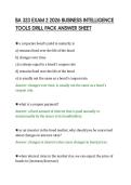 BA 323 EXAM 2 2026 BUSINESS INTELLIGENCE &NewLine;TOOLS DRILL PACK ANSWER SHEET 